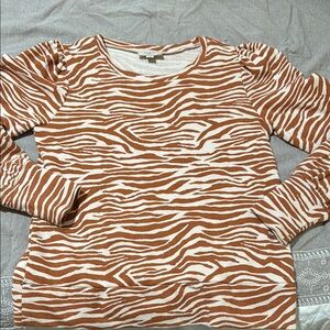 LOFT Women's Zebra Print Top